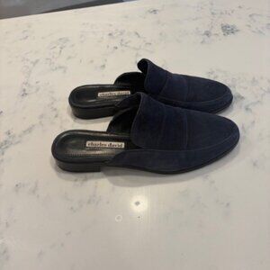 Charles David Navy Suede Mules